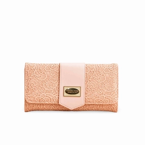 Pink Casual Wallet For Women P70977 Compact Travel