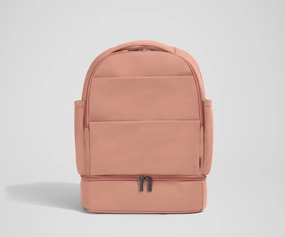 Urban Journey Contemporary Look The Double Diaper Backpack in Clay Pink