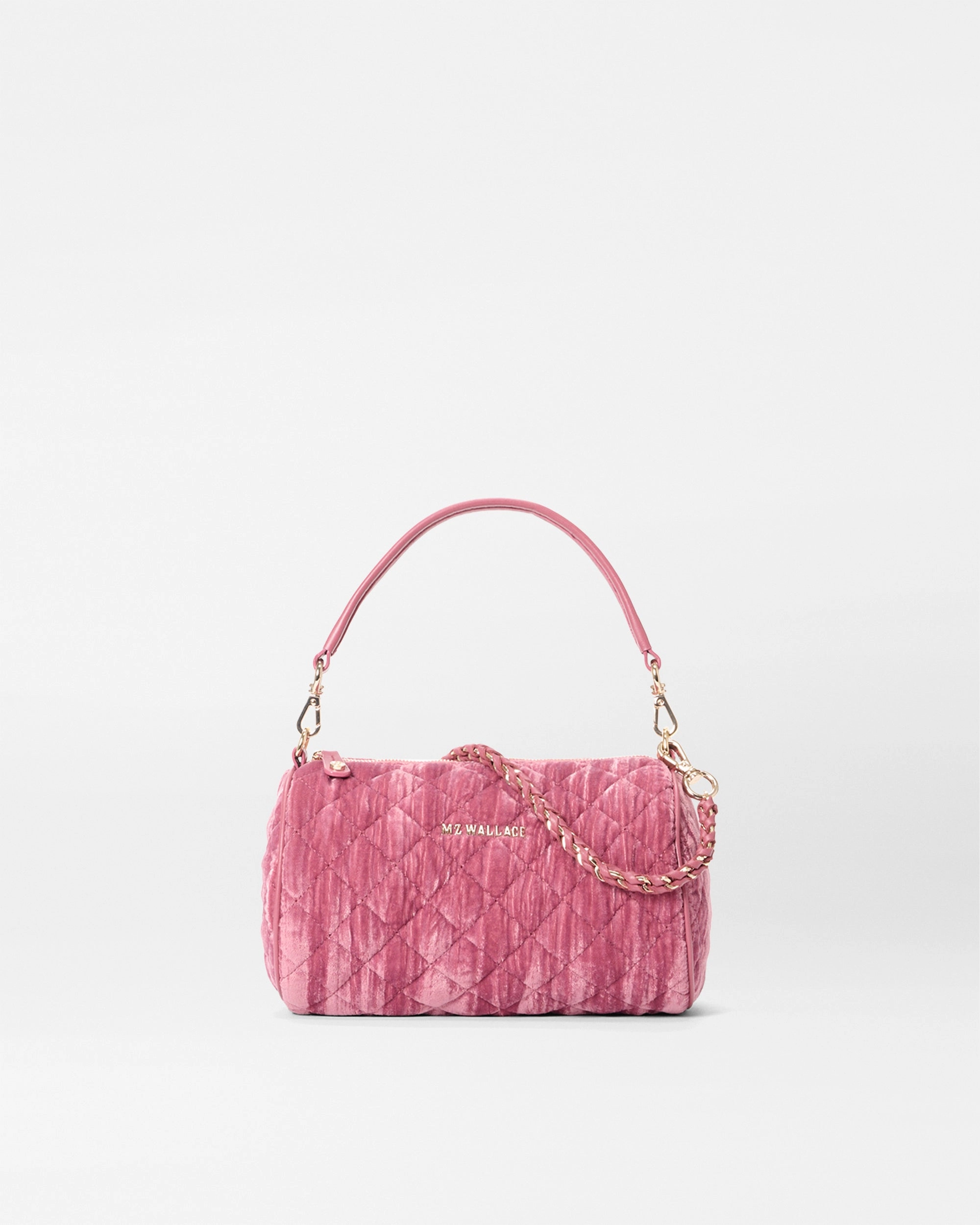 Practical Thought Petal Velvet Crosby Barrel Crossbody