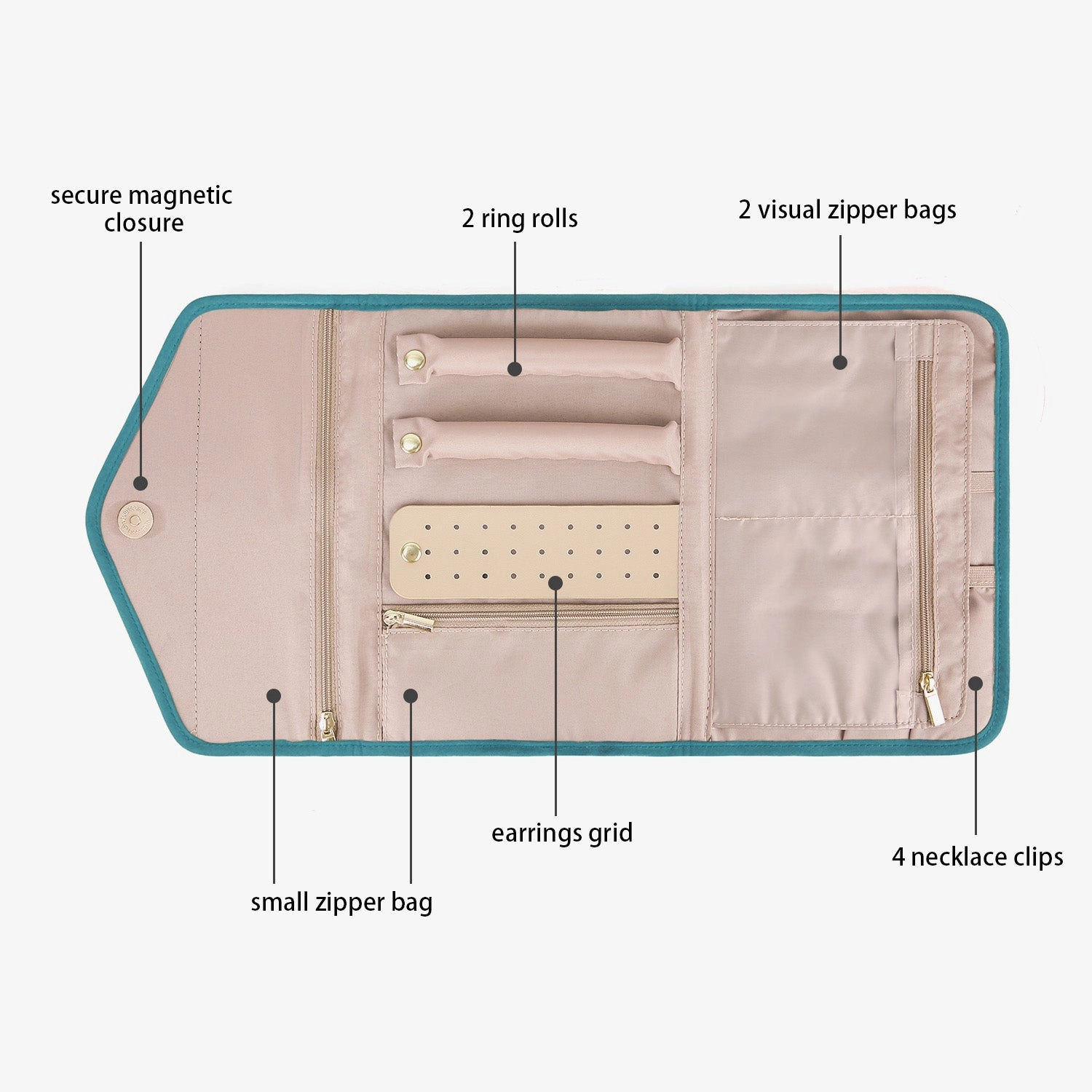 Adventure Spirit Stylish Essential Peri Folding Jewelry Organizer