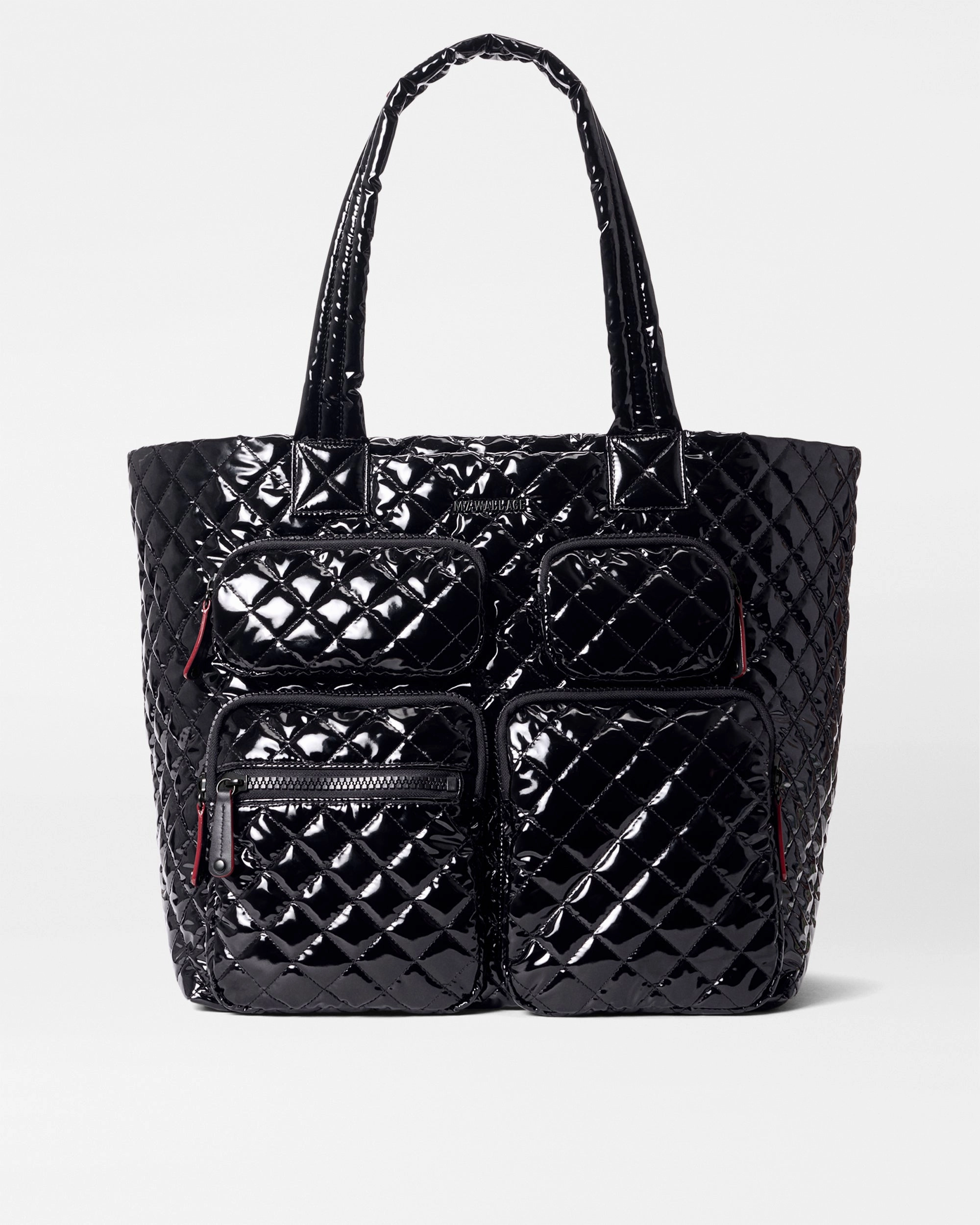 Black Lacquer Large Metro Travel Tote Fashion Forward Weekend Essentials