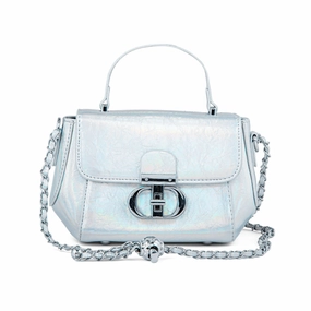 Practical Carry Easy Storage Silver Formal Clutch P24112