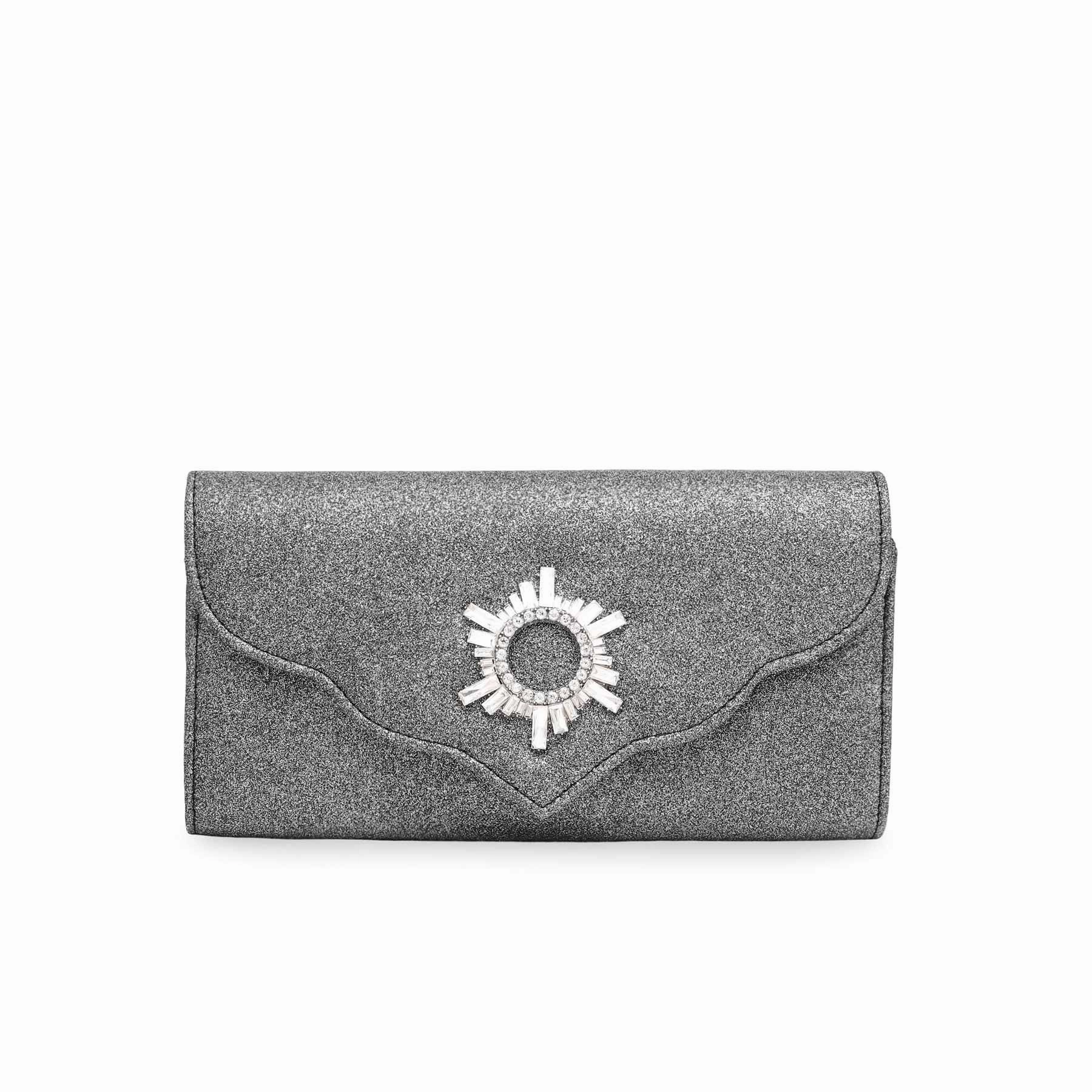 Black Fancy Clutch P15338 Travel Collection