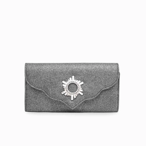 Black Fancy Clutch P15338 Functional Plan Everyday Utility Bag