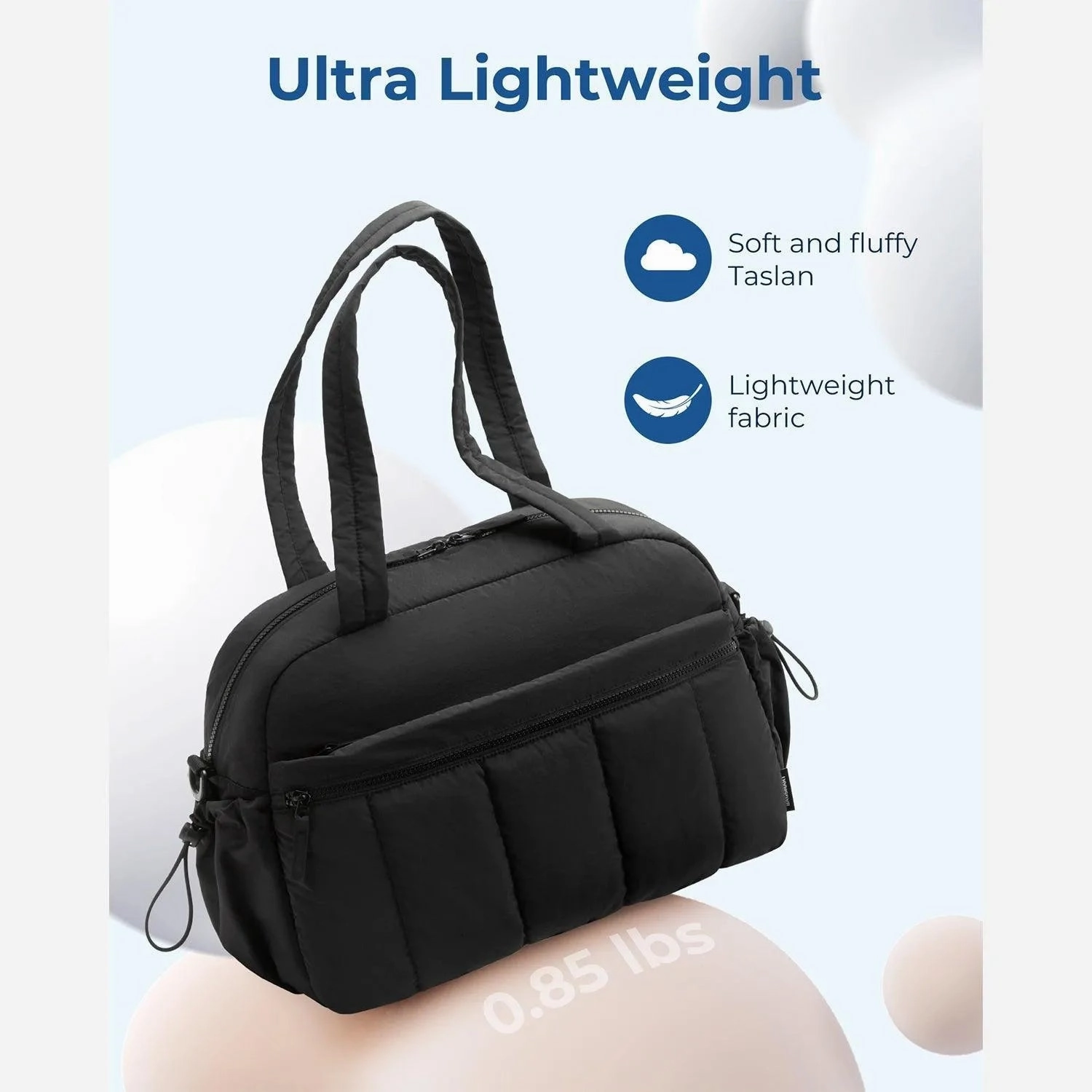 Compact Feature Business Travel Fashion Brand Puffy Water-Resistant Gym & Travel Duffle Bag