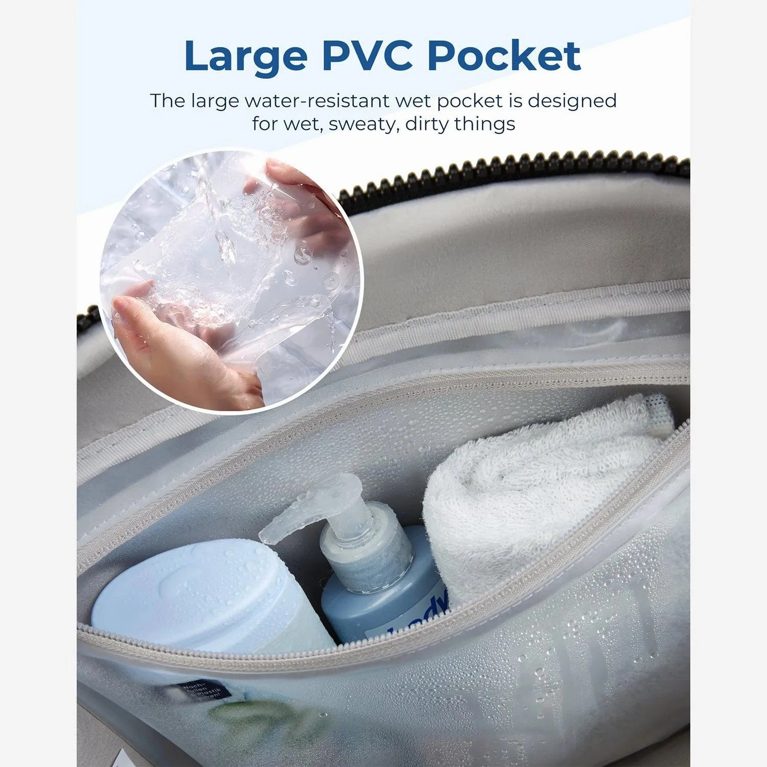 Fashion Brand Puffy Water-Resistant Gym & Travel Duffle Bag Secure Zip Bag