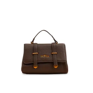 Brown Formal Shoulder Bag P36148 Compact Organizer