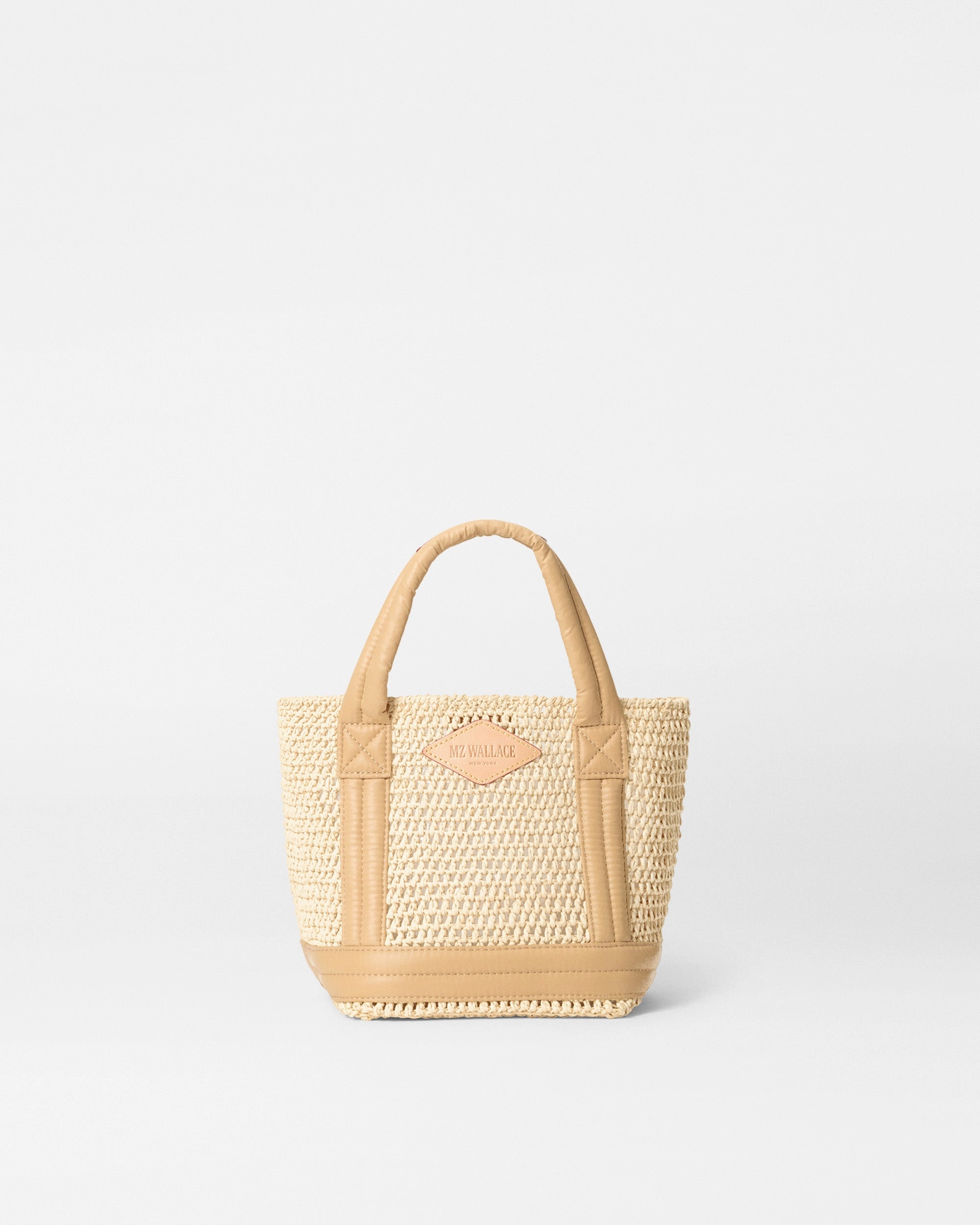 Compact City Bag Casual Functionality Crochet/Camel Mini Crochet Tote