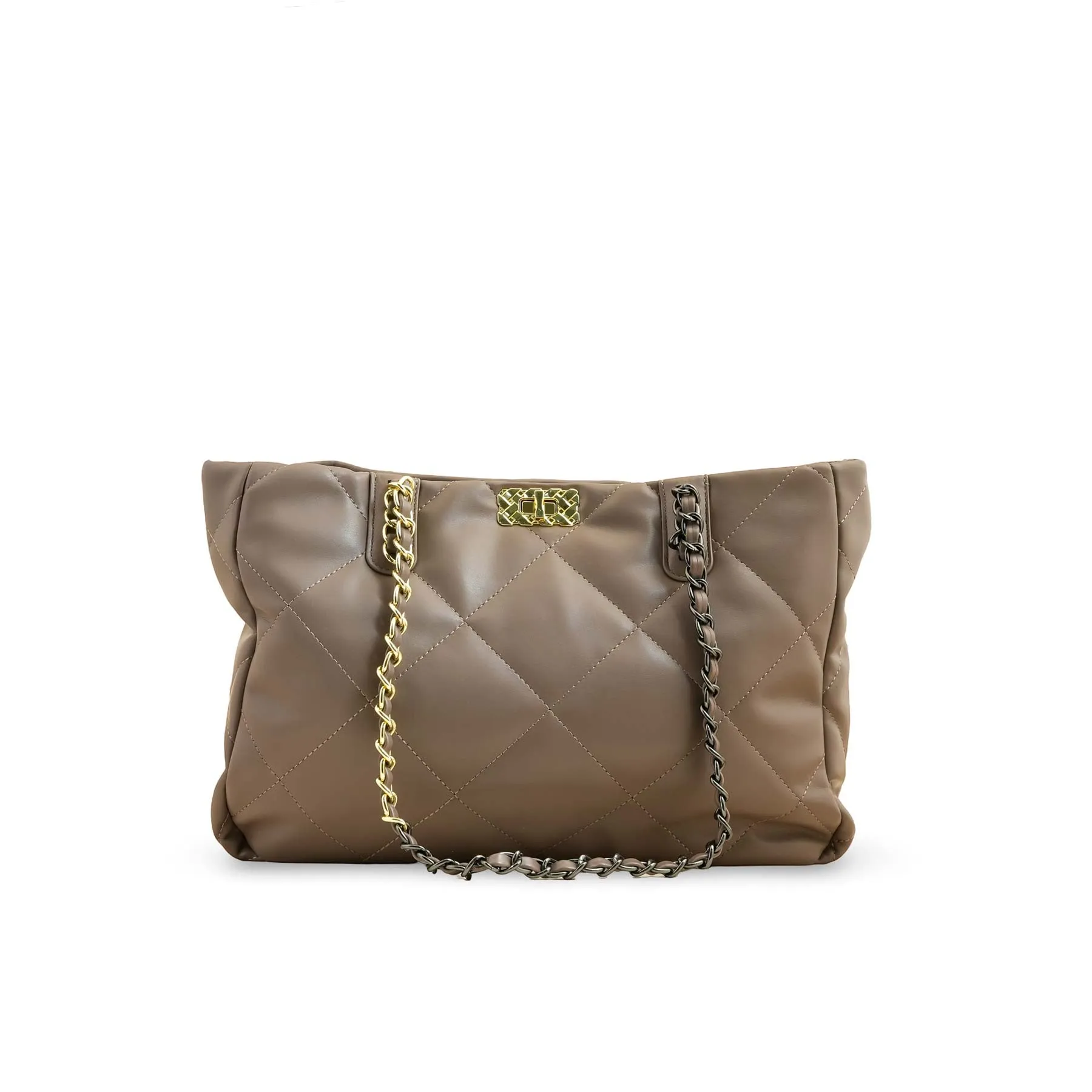 Grey Formal Shoulder Bag P36321 Refined Finish