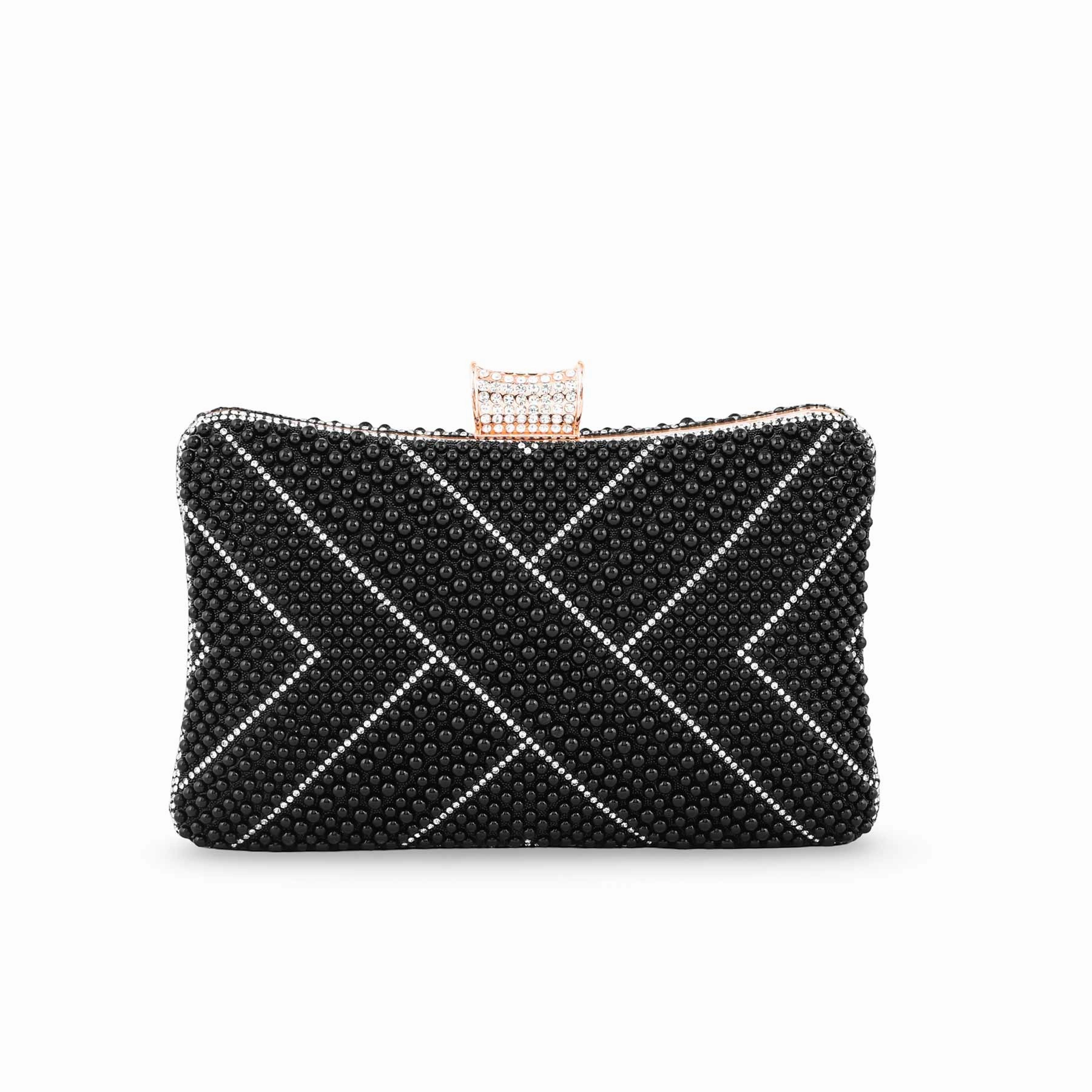 Smart Functionality Gear Compact Casual Bag Black Bridal Clutch P24357