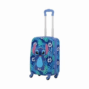 Spacious Interior Disney Stitch Tropical Leaves Kids 21" Luggage