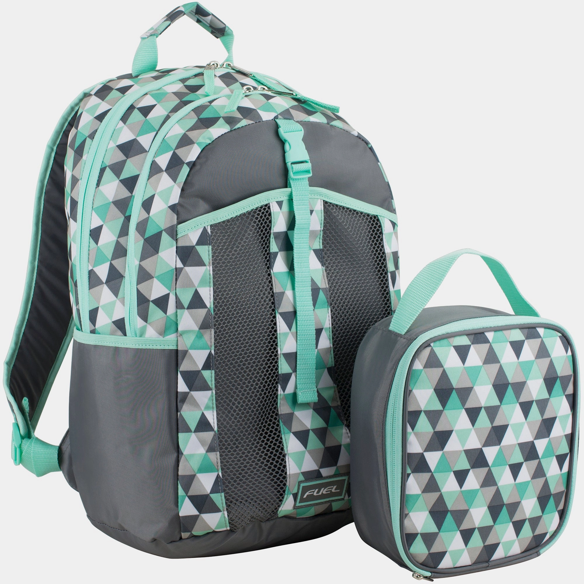 Compact Comfort Gear Stylish Simplicity Double Compartment Backpack & Lunch Bag Bundle