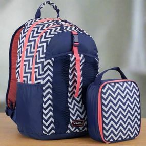 Double Compartment Backpack & Lunch Bag Bundle Outdoor Essentials Adjustable Strap