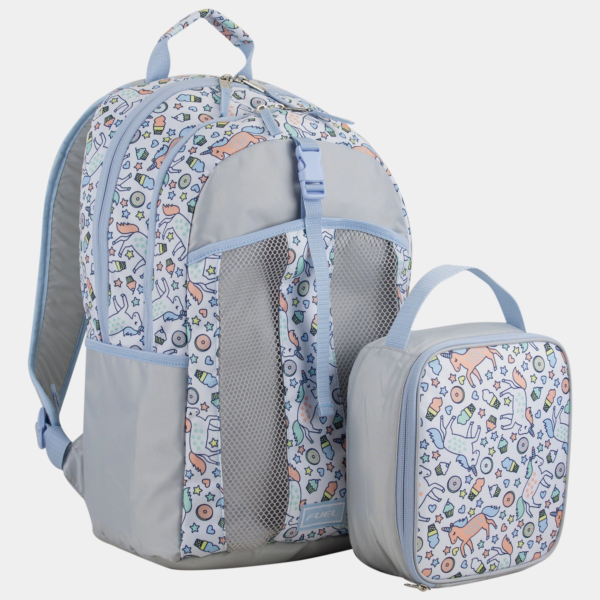 Double Compartment Backpack with Matching Lunch Bag Stylish Expression Functional Daily Bag