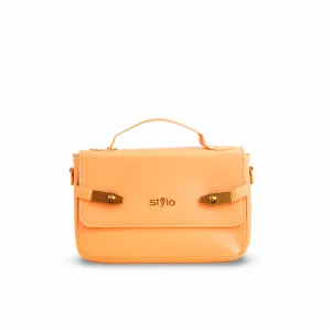 Orange Formal Shoulder Bag For Women P36142 Modern Minimalist