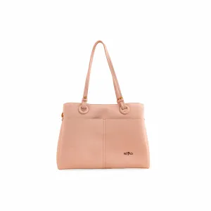 Pink Formal Shoulder Bag P36390 Minimalist Tote Zip Closure