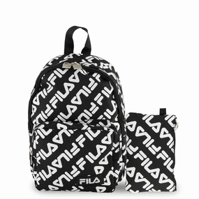 FILA - Hermosa 2 Piece Backpack With Pouch Set (FL-BP-2456-BK) college student Compact Functionality