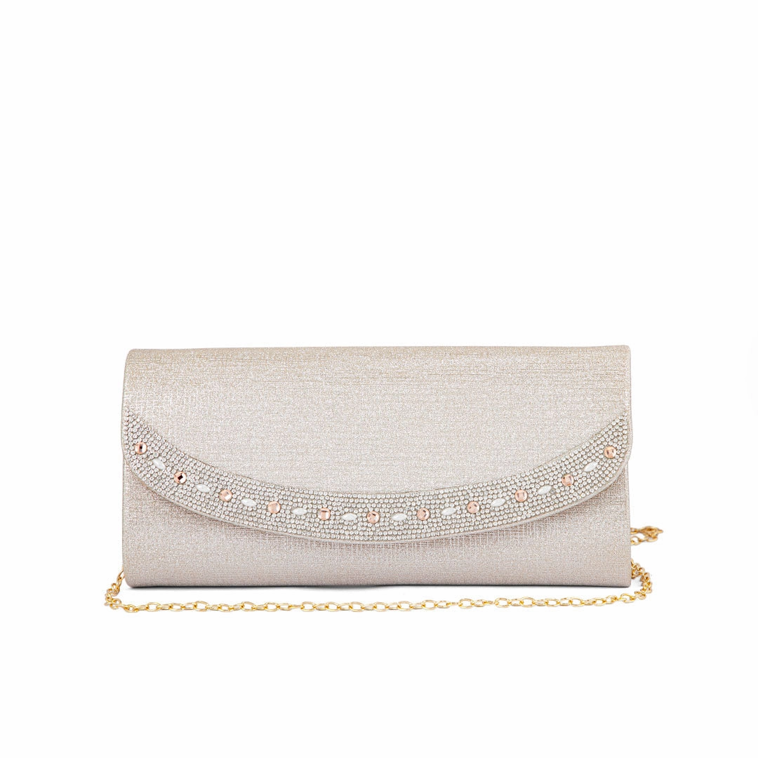 City Style Travel Feature Beige Fancy Clutch P24176