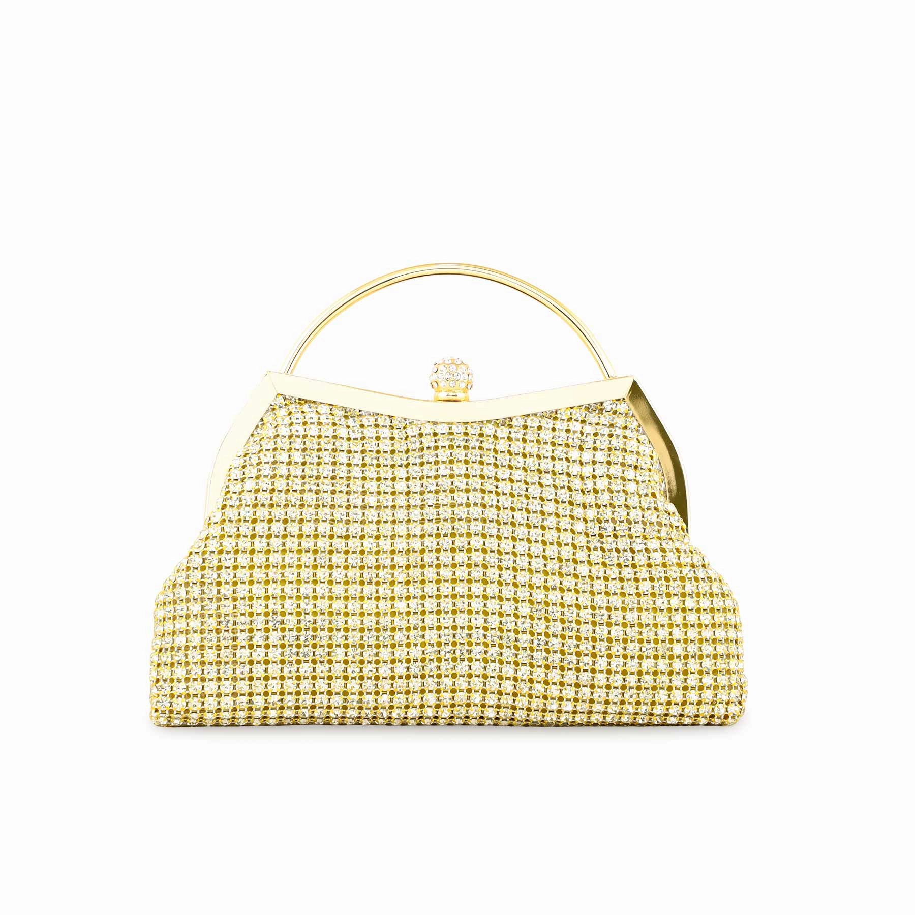 Daily Purpose Golden Bridal Clutch P24315