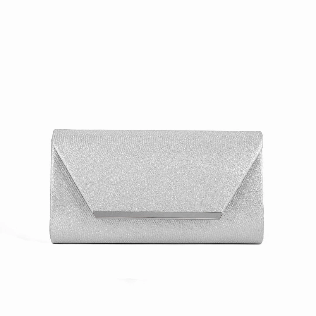 Silver Fancy Clutch P24167 Modern Thinking Weekend Style