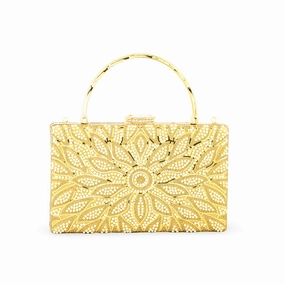 Golden Bridal Clutch p24257 Compact Feature