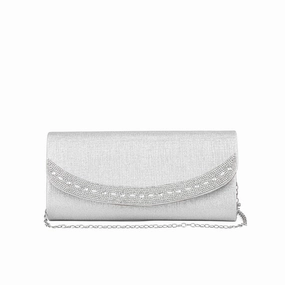 Silver Fancy Clutch P24176 Minimalist Accessory Work Utility