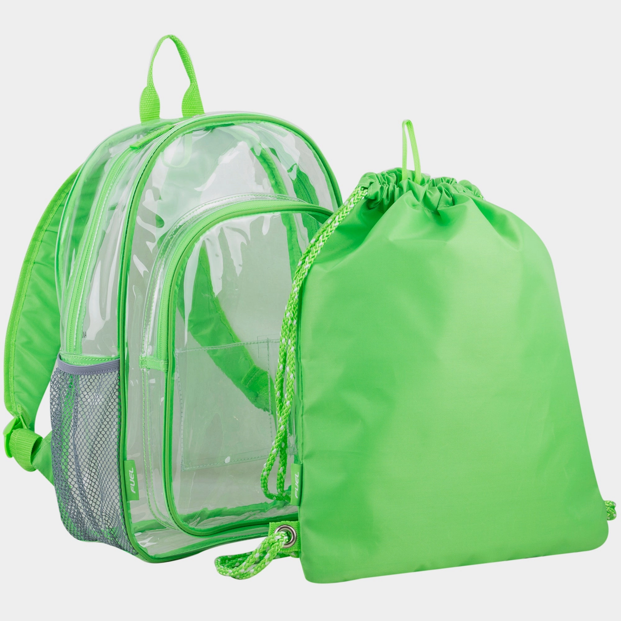 Transparently Yours Backpack & Cinch Sling Set Compact Everyday Portable Companion