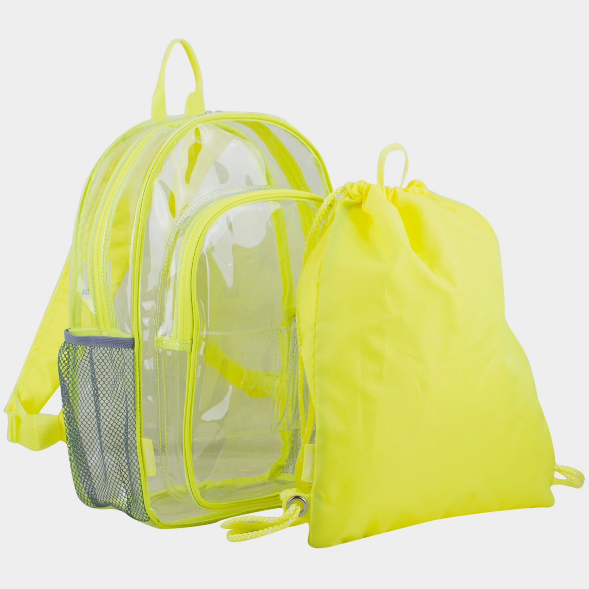 Transparently Yours Backpack & Cinch Sling Set Unisex Bag