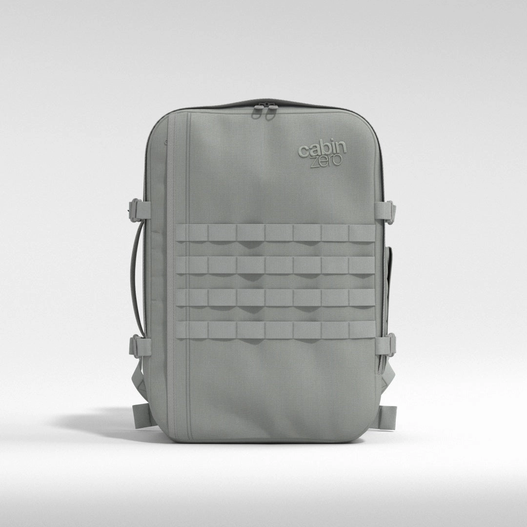 Military Backpack 44L Frosty Morning zipper closure