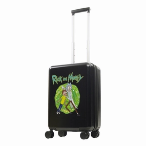 Rick and Morty Ful 22.5" Black Carry-On Luggage All Season Shape