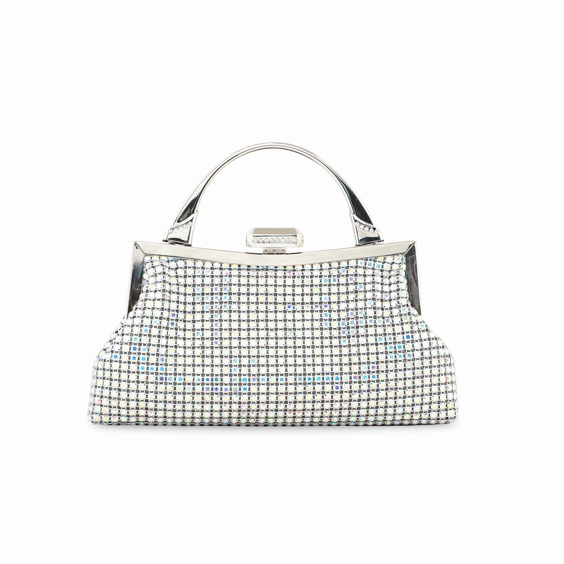 AB Silver Bridal Clutch P24311 Daily Purpose Urban Utility Organizer