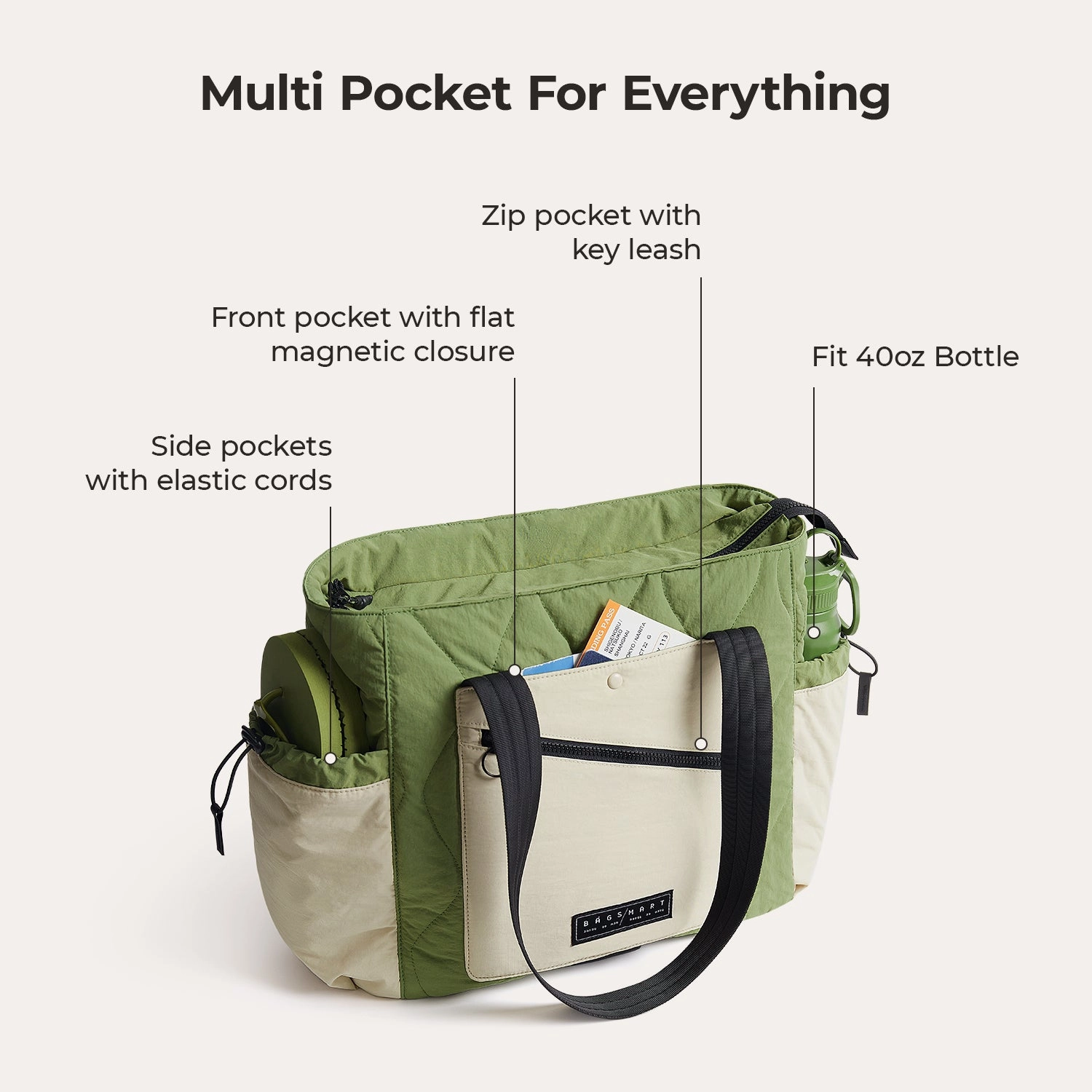 Paz 23L Tote Portable Comfort Water Resistant Bag Classic Touch