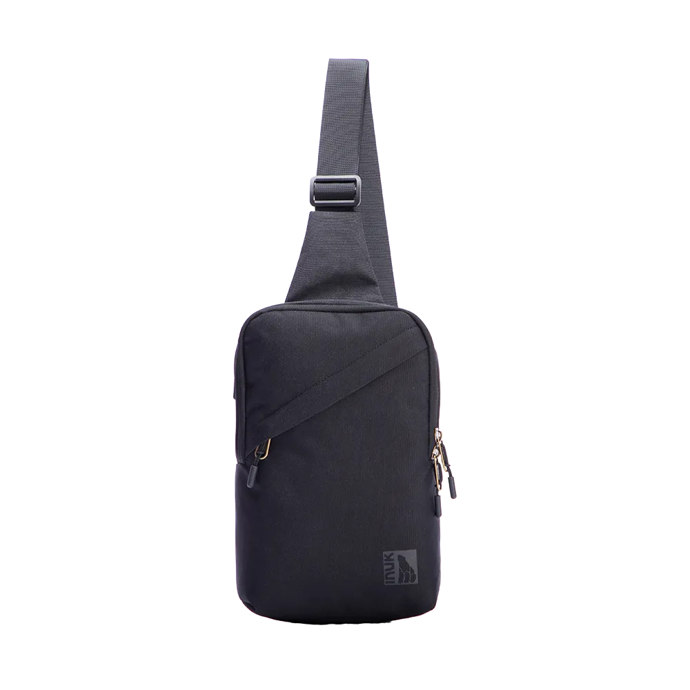 Lightweight Everyday Durable Functionality Fisher Shoulder Bag Black - Recycled Fabrics (4.5L) final sale