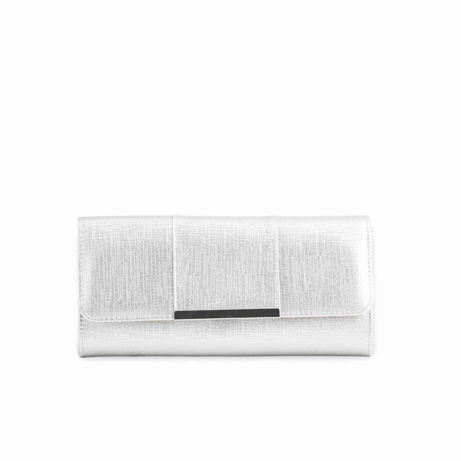 Lightweight Material Modern Sense Silver Formal Clutch P24222