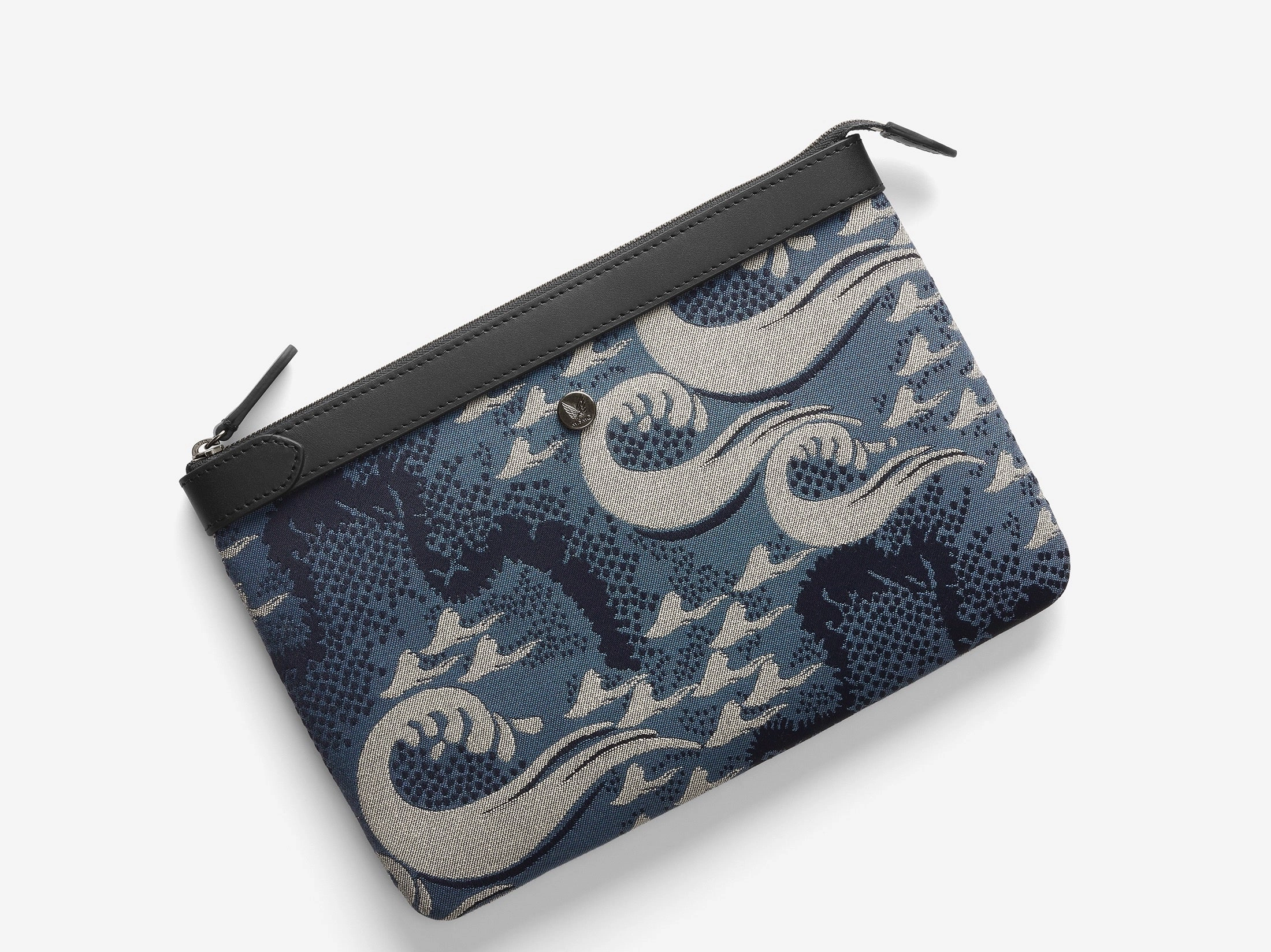 Compact Touch Casual Lifestyle M/S Pouch - Ocean Jacquard/Black