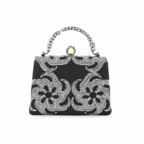 Sleek Appearance Casual Lifestyle Black Bridal Clutch p24255