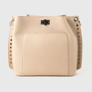 Triangle Tote - Cream Versatile design fits a wide range of occasions and outfits