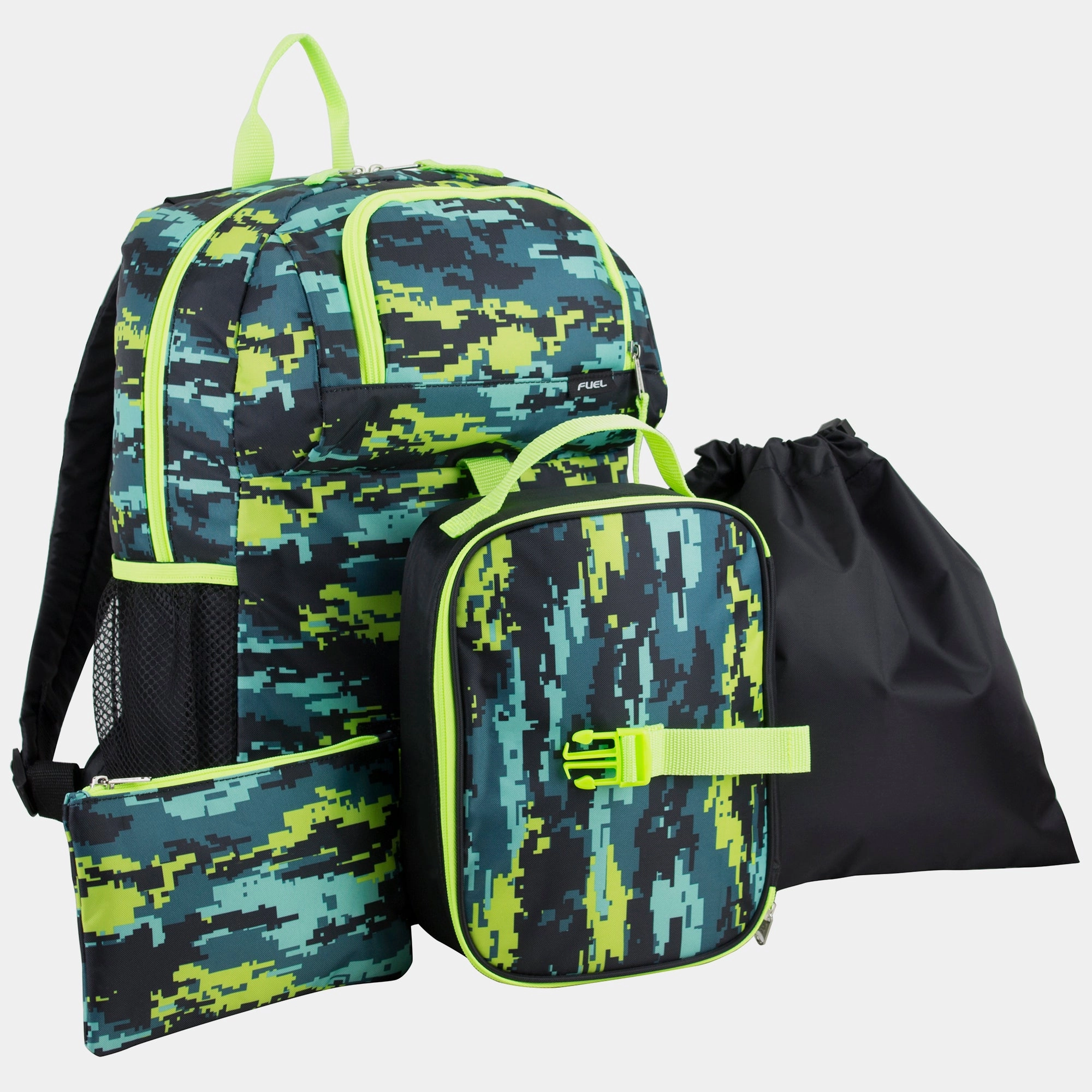 Functional City Bag Everyday 4-Piece Combo Backpack with Lunch Box, Pencil Case and Shoe Pouch