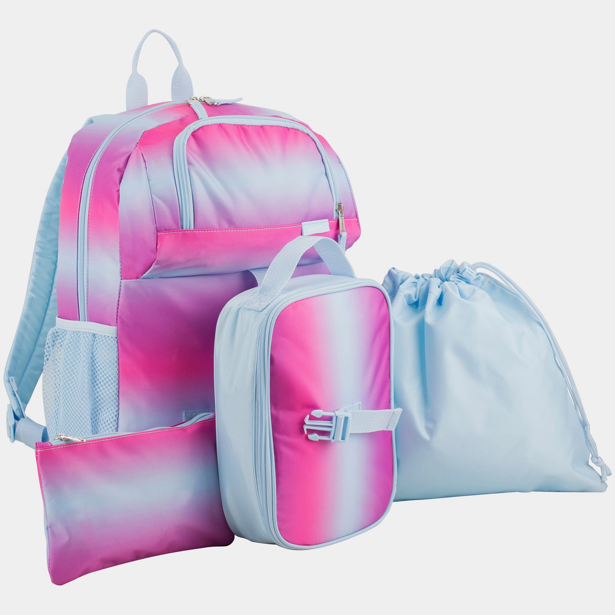 Everyday 4-Piece Combo Backpack with Lunch Box, Pencil Case and Shoe Pouch Minimalist Style