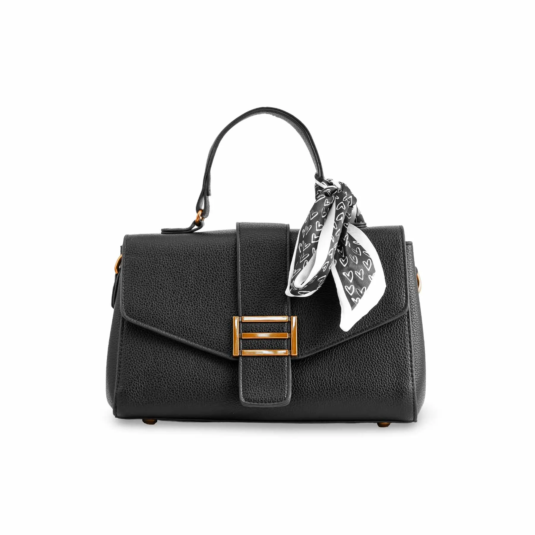 Black Formal Women Shoulder Bag P36302 Minimal Utility Eco-Friendly Fashion