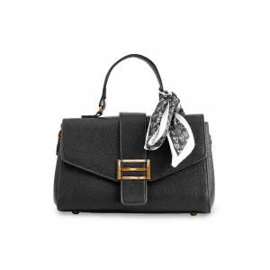 Black Formal Women Shoulder Bag P36302 Minimal Utility Eco-Friendly Fashion