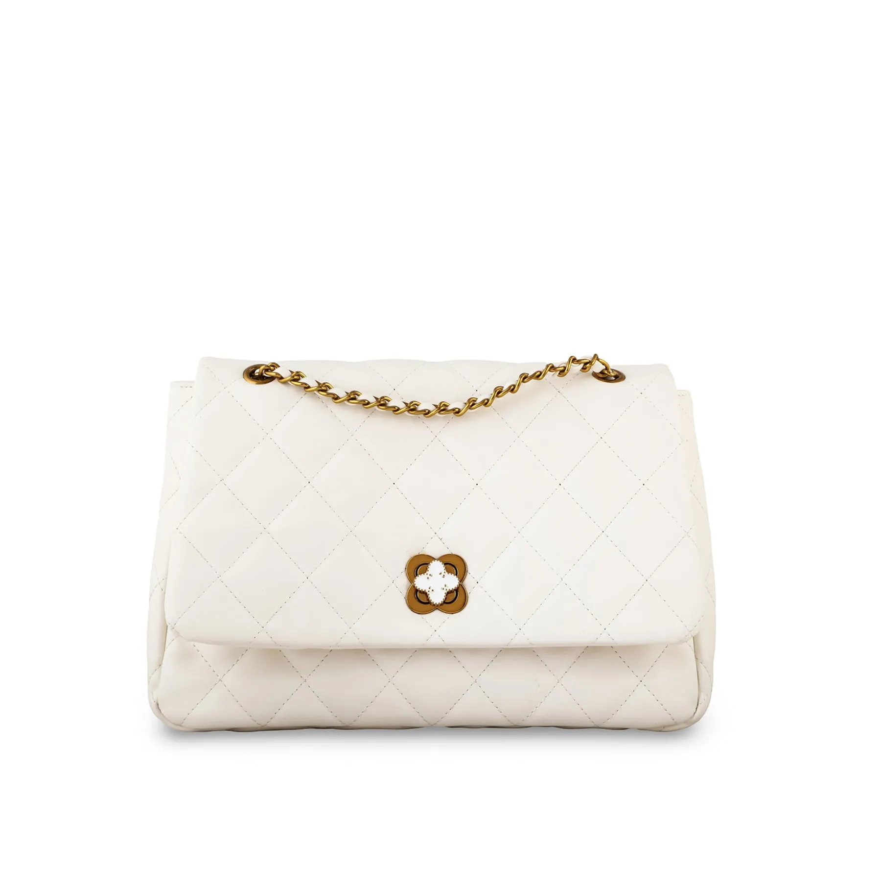 Compact Utility White Women Formal Shoulder Bag P36304