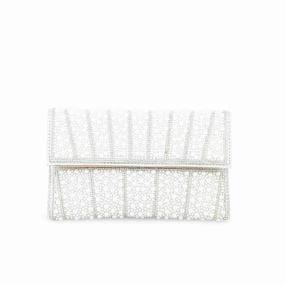 Durable Texture Durable Function White Bridal Clutch P24354
