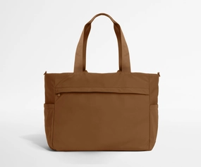 Featherlight Diaper Tote in Amaro Brown Open Market Functional Design