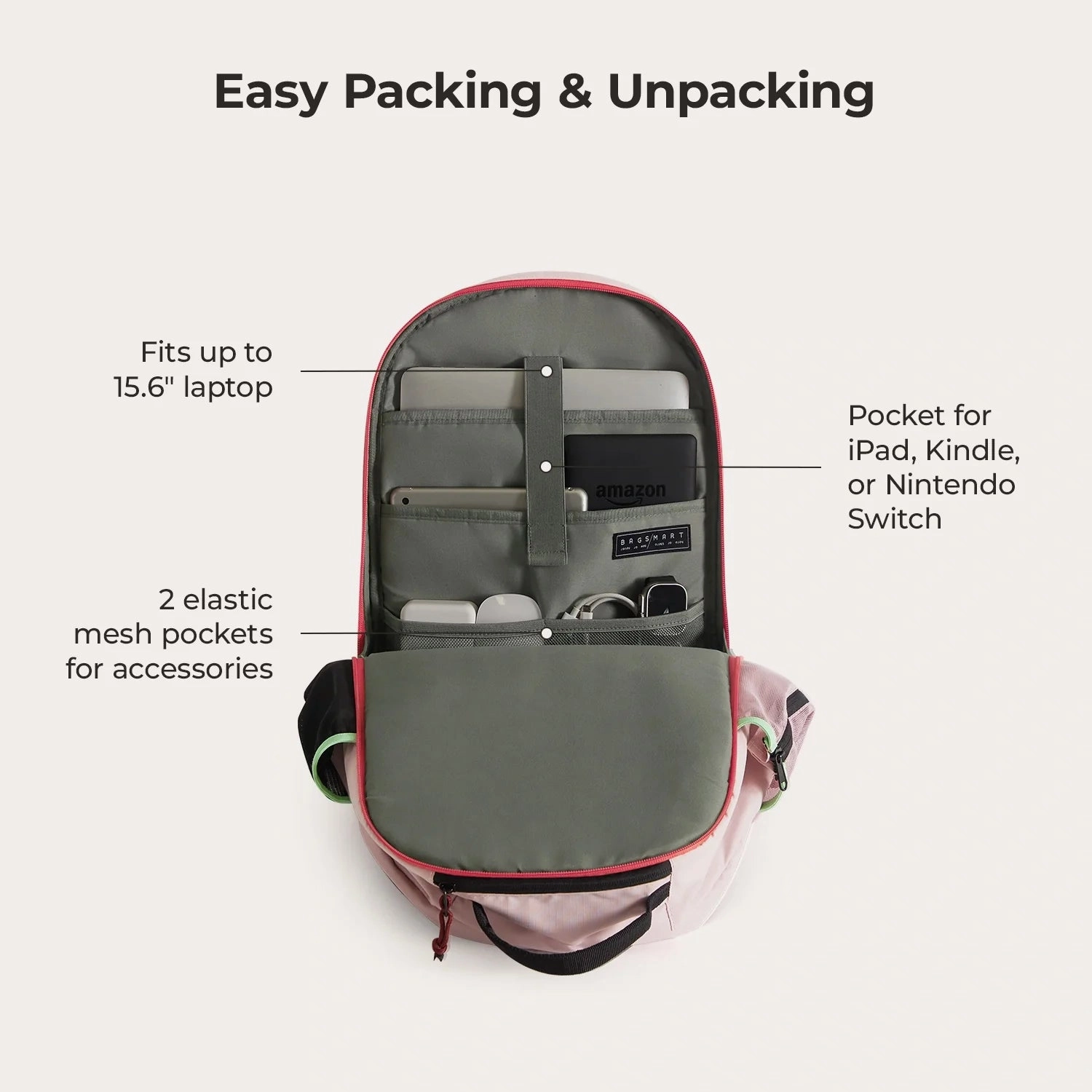 Fashion Impression Premium Feel Focus 15.6" Laptop Backpack