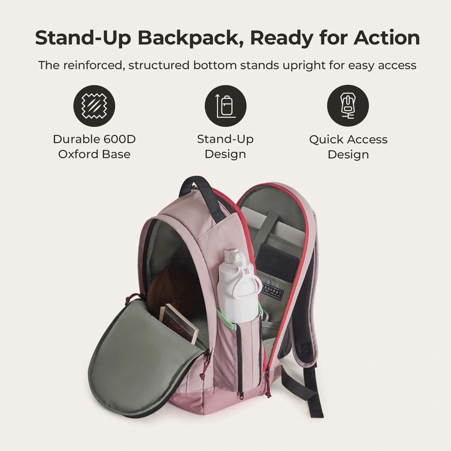 Soft Texture Classic Look Bag Premium Feel Focus 15.6" Laptop Backpack