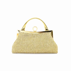 Modern Work Bag Golden Bridal Clutch P24318