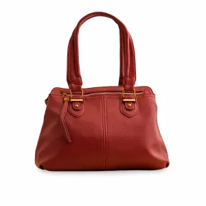 Red Formal Shoulder Bags P36358 Sleek Shape Functional Pocket