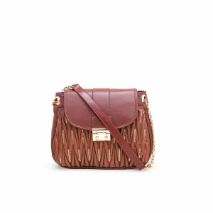 Brown Formal Shoulder Bag P55601 Effortless Style