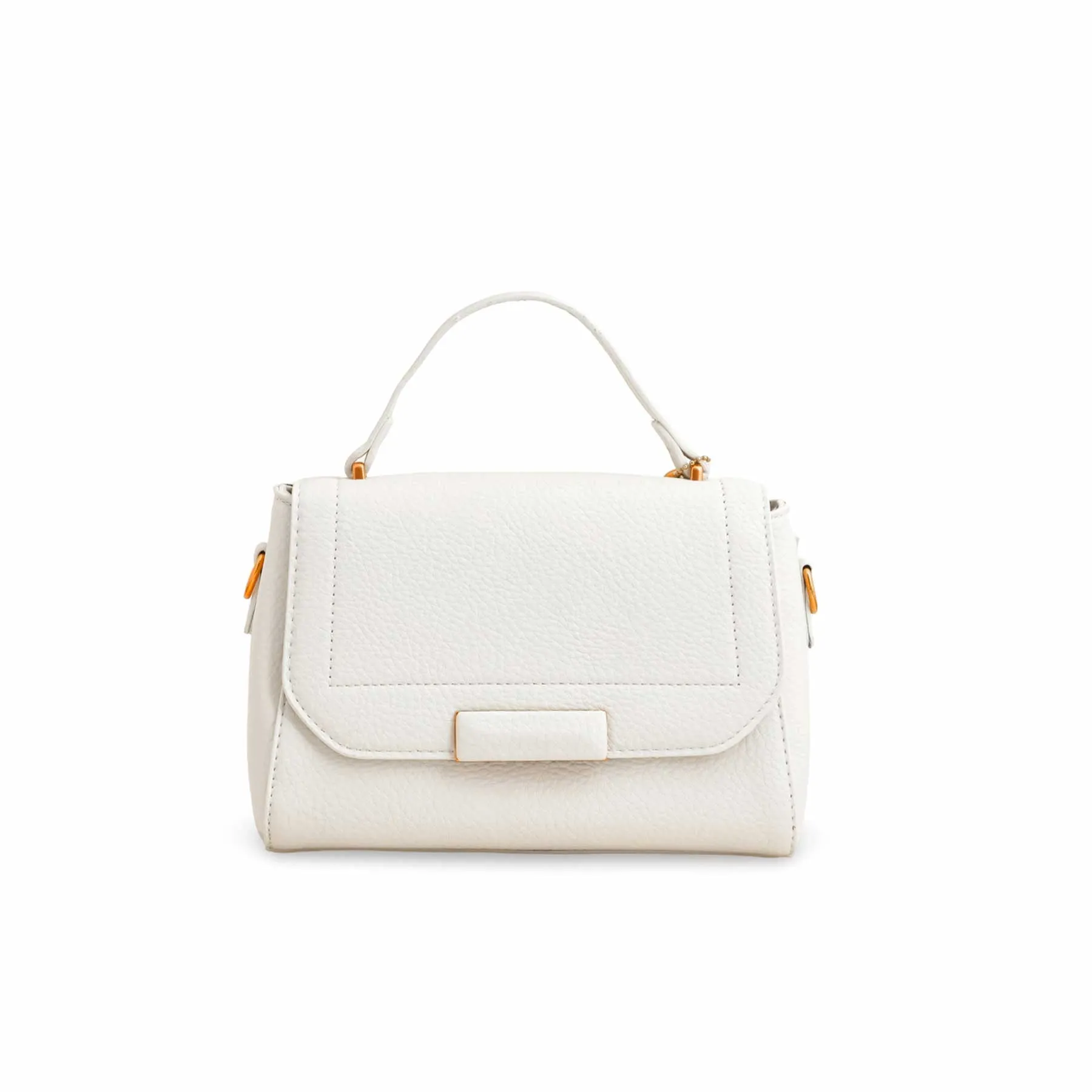 White Formal Shoulder Bag P36144 Organized Interior Luxury Comfort